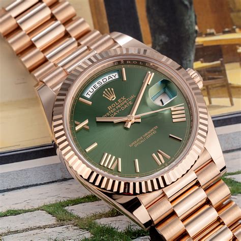 rolex day-date olive green price|Rolex Day-Date reference 228235.